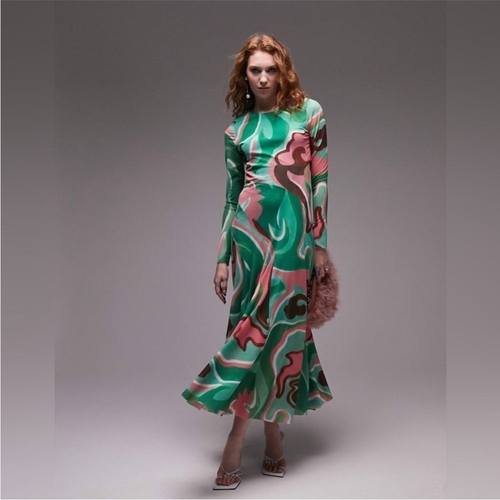 Topshop Vibrant Green and Pink Apparel